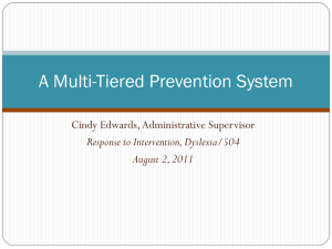 A Multi-Tiered Prevention System - Austin Independent School District