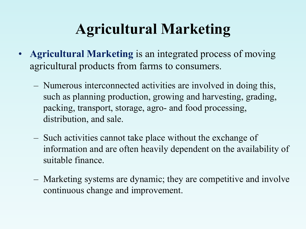 research paper on agricultural marketing in india
