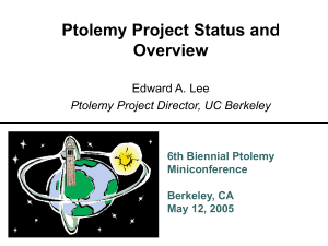 PPT - Ptolemy Project