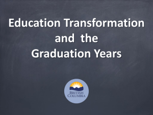 Powerpoint 1 (Education Transformation and the Graduation Years)
