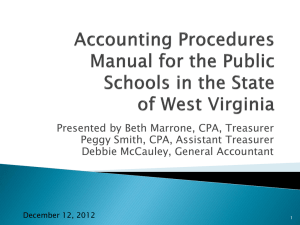 b. Accounting Procedures Manual for the Schools in West Virginia