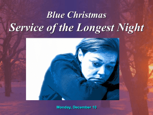 blue christmas service