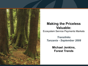 Ecosystem Service Payments Markets