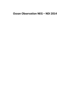 Ocean Observation NEG – NDI 2014