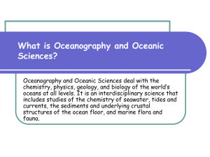 What is Oceanography and Oceanic Sciences?