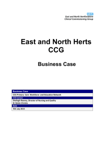 East and North Herts CCG Business Case