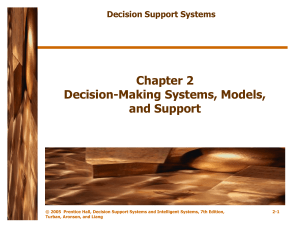 Chapter 2: Decision-Making Systems, Models, and