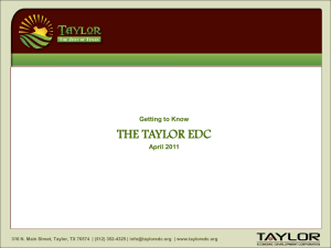 Get to Know the Taylor Economic Development Corporation