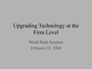 Upgrading Technology at the Firm Level