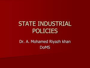 STATE INDUSTRIAL POLICIES
