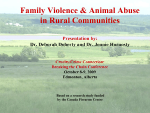 Family Violence & Animal Abuse in Rural Communities Presentation