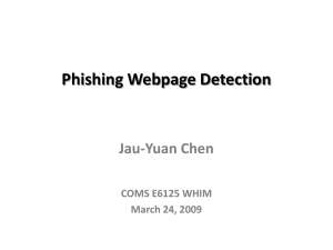 Phishing Web Pages Detection