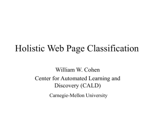 Wholistic Web Page Classification
