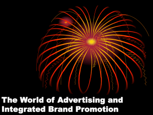 The World of Advertising and Integrated Brand Promotion