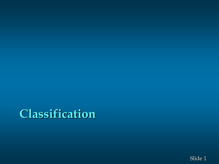 classification