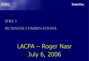 IFRS 3 BUSINESS COMBINATIONS.
