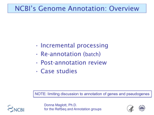 NCBI Genome Annotation (Maglott)