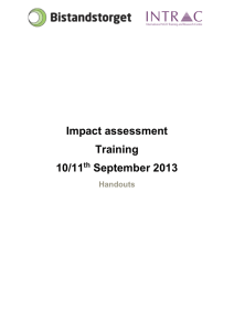 Handout 1: Overview of Impact Assessment