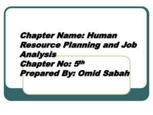 Human Resource Planning & Job Analysis Chapter