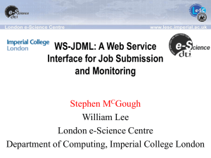 A Web Service Interface for Job Submission and Monitoring