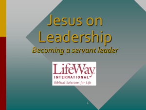 Jesus on Leadership