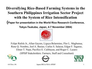 PowerPoint - The System of Rice Intensification