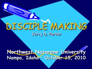 To Make Christlike Disciples in the Nations