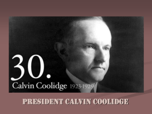 President Calvin Coolidge Background/Early Life