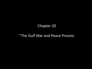 Chapter 20 “The Gulf War and Peace Process