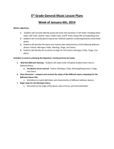 5 th Grade General Music Lesson Plans Week of January 6th, 2014