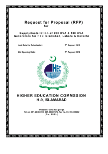 Request for Proposal - Higher Education Commission