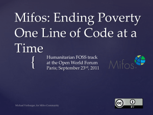Mifos: Ending Poverty One Line of Code at a Time