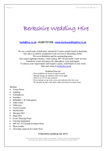 list here - Berkshire Wedding & Event Hire