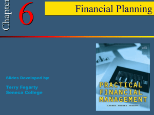 Chapter 6: Financial Planning