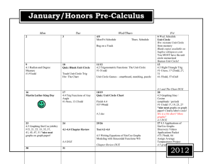 2012 Honors PreCalc Spring Calendar - Bugbee