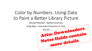 Color by Numbers: Using Data to Paint a Better Library Picture