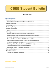 CBEE Student News - Chemical, Biological, and Environmental