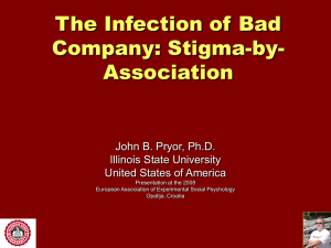 The Infection of Bad Company: Stigma-by