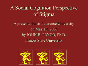 What is a stigma? - the Department of Psychology at Illinois State