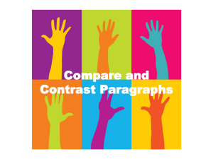 Compare and Contrast Paragraphs