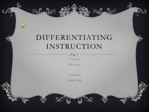 Differentiating Instruction