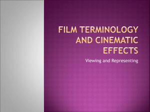 film terminology and cinematic effects
