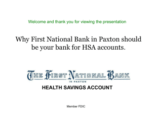 First National Bank in Paxton can give each employee individual