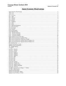 Japan Economy Disadvantage - Gonzaga