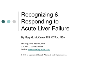 Recognizing & Responding To Acute Liver Failure