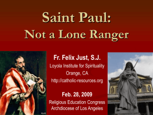 St. Paul Was Not a Lone Ranger