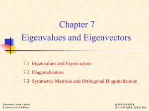 eigenvalues and eigenspace