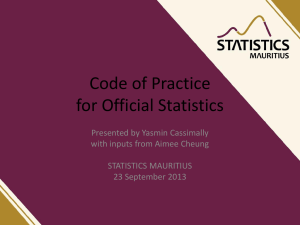 Code of Practice for Official Statistics
