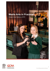 Media Arts in Practice - Queensland Curriculum and Assessment