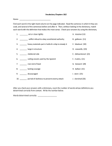Vocabulary Worksheets for The Cay ALL CHAPTERS